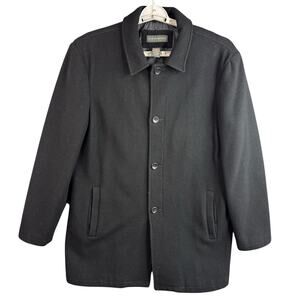 Banana Republic Men's Wool Cashmere Coat Charcoal Button Front Size Large